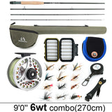 Fly Fishing Rod And Reel Combo Set ; Medium-fast Fly Rod Pre-spooled Fly Reel