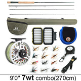 Fly Fishing Rod And Reel Combo Set ; Medium-fast Fly Rod Pre-spooled Fly Reel
